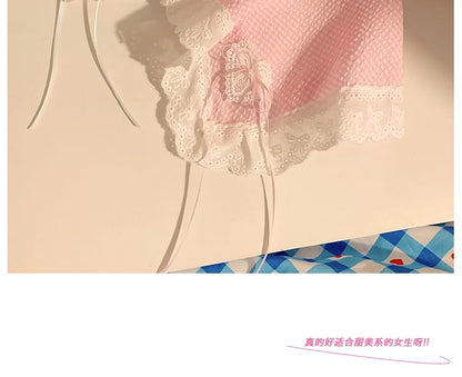 Spitzen-Bandana (verschiedene karierte Stirnband-Designs) Besatz