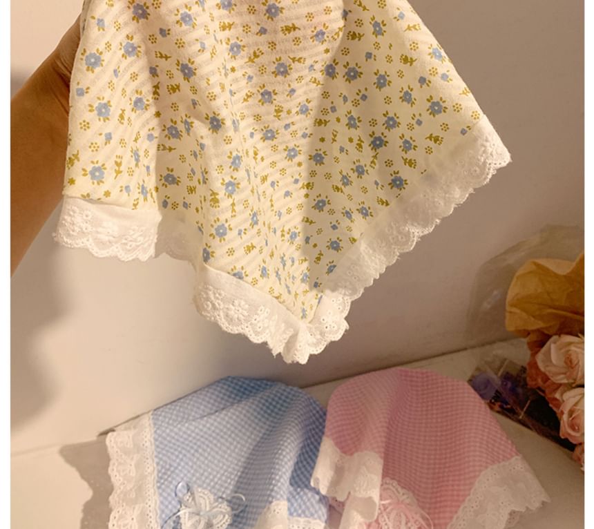 Spitzen-Bandana (verschiedene karierte Stirnband-Designs) Besatz