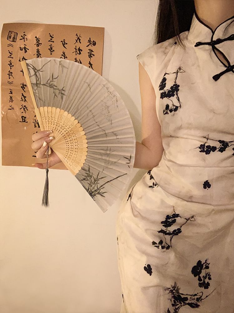 Designs) Print Bamboo Fan Foldable Hand (Various