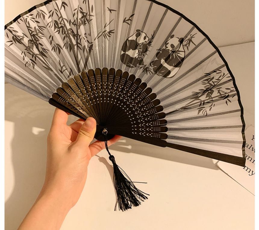 Designs) Print Bamboo Fan Foldable Hand (Various