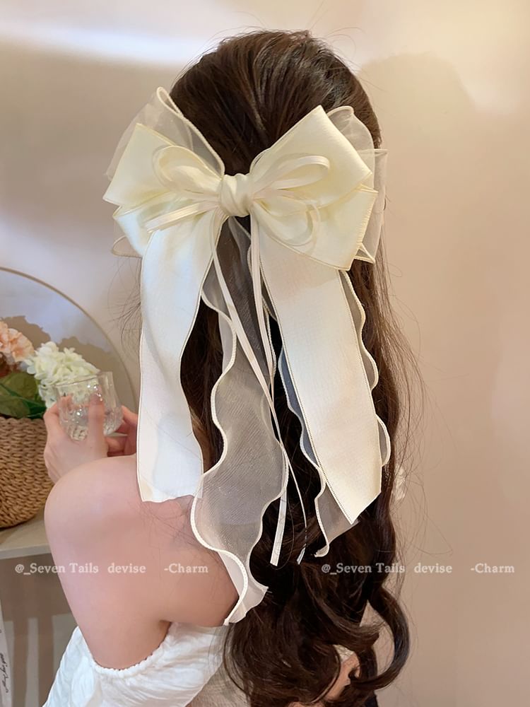 Clip Organza Hair Bow