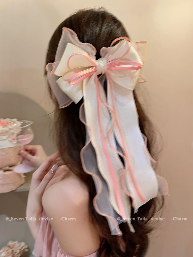 Clip Organza Hair Bow