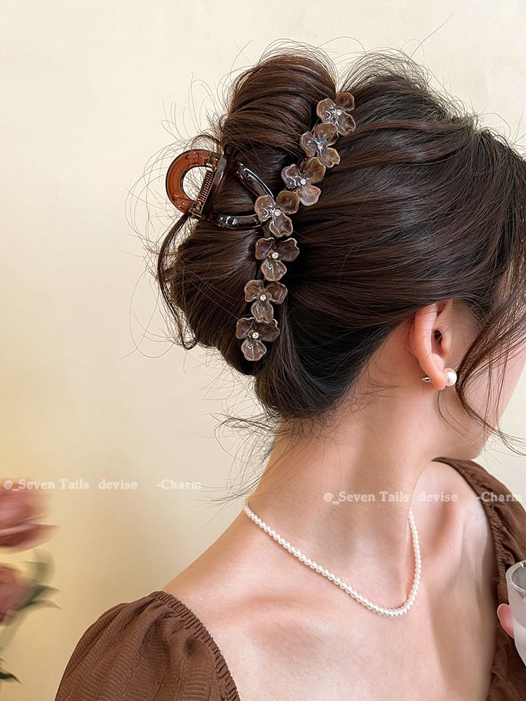 Blumenkralle Strass Haar