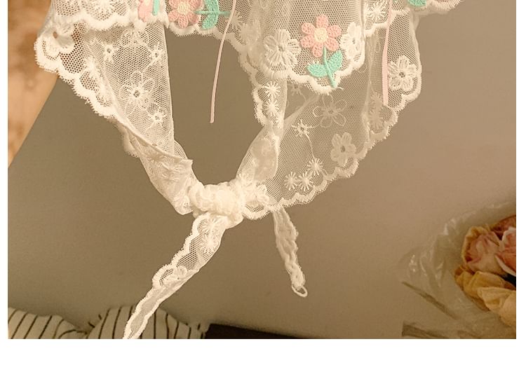 Bow Lace Headkerchief