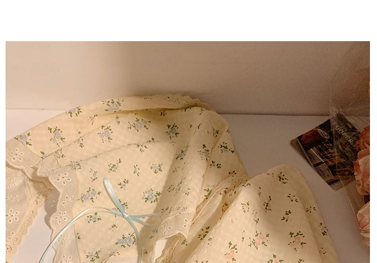 Lace Bandana Floral Trim Scrunchie (Various Designs) /