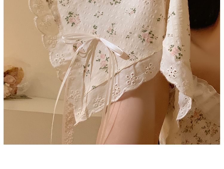 Lace Bandana Floral Trim Scrunchie (Various Designs) /