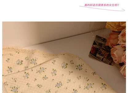 Lace Bandana Floral Trim Scrunchie (Various Designs) /