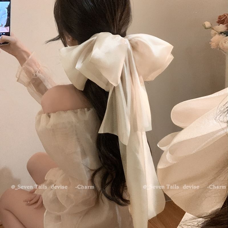Clip Bow Hair Fabric