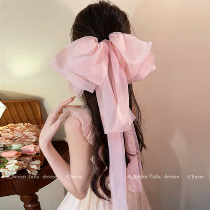 Clip Bow Hair Fabric