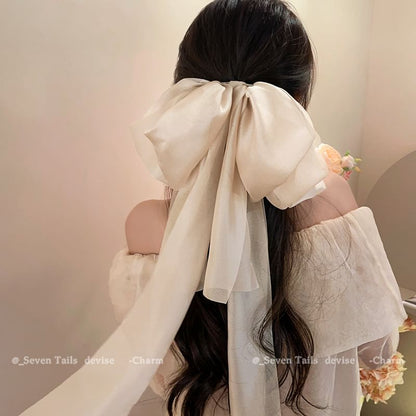 Clip Bow Hair Fabric