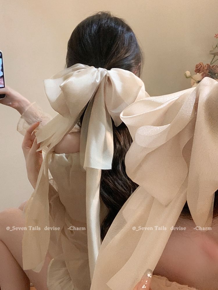Clip Bow Hair Fabric