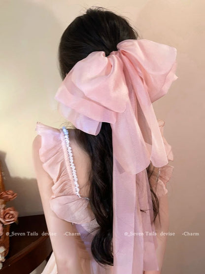 Clip Bow Hair Fabric