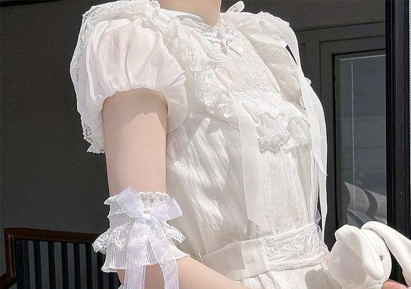Lace Cuffs Wrist Ribbon