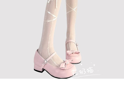 Akzentstrumpfhose mit Schleife, transparent