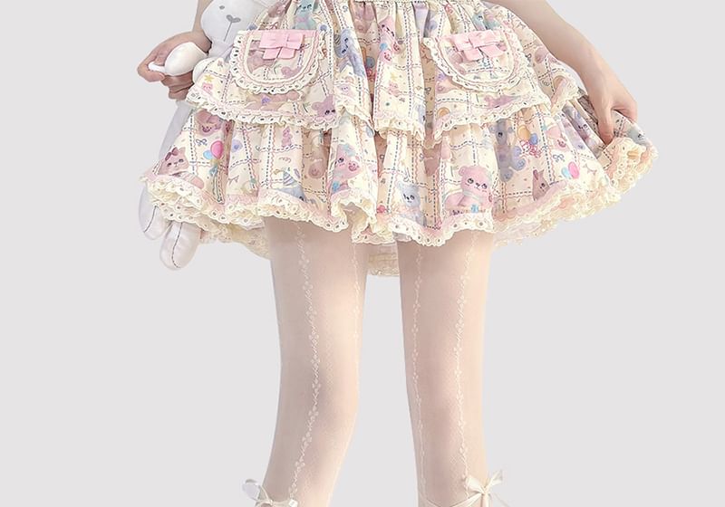 Akzentstrumpfhose mit Schleife, transparent