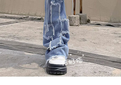 Leg Denim Warmers Washed