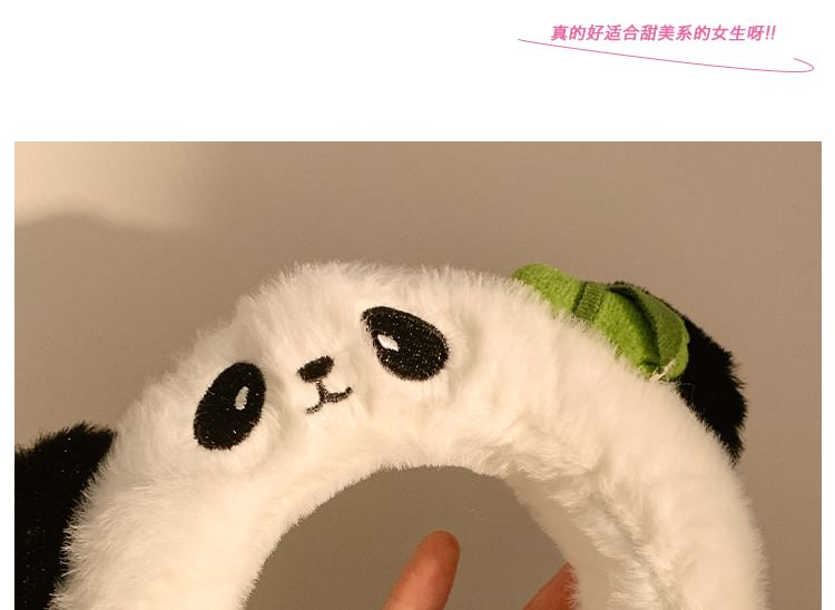 Fluffy Headband Panda