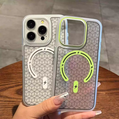 （互換性のある磁気電話ケース幾何学模様MagSafe）付き
