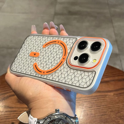 （互換性のある磁気電話ケース幾何学模様MagSafe）付き