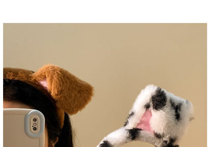 （様々なデザイン）シェニールフェイスイヤーヘッドバンドウォッシュアニマル