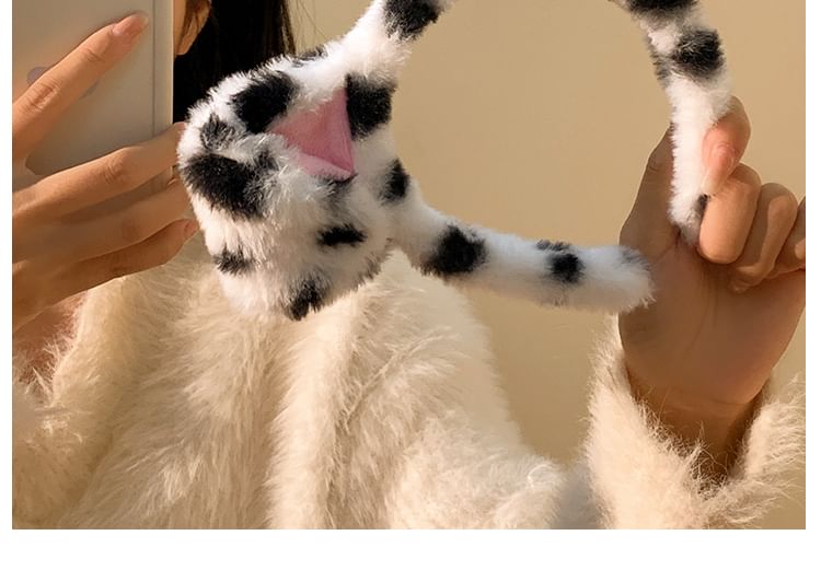 （様々なデザイン）シェニールフェイスイヤーヘッドバンドウォッシュアニマル