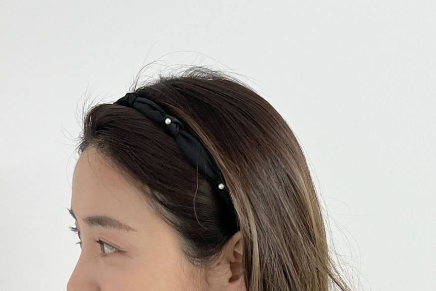 Headband Knot Faux Pearl