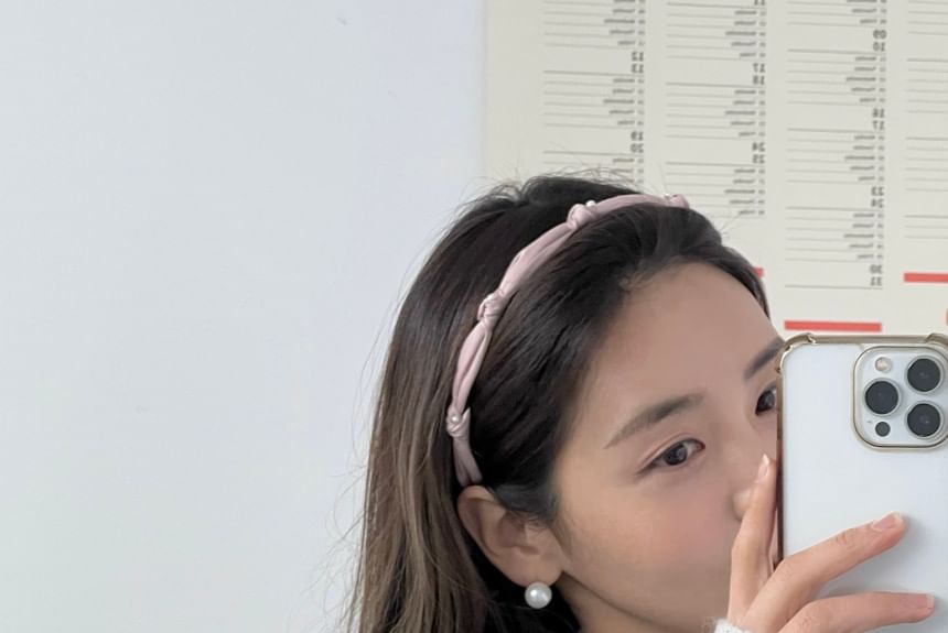 Headband Knot Faux Pearl