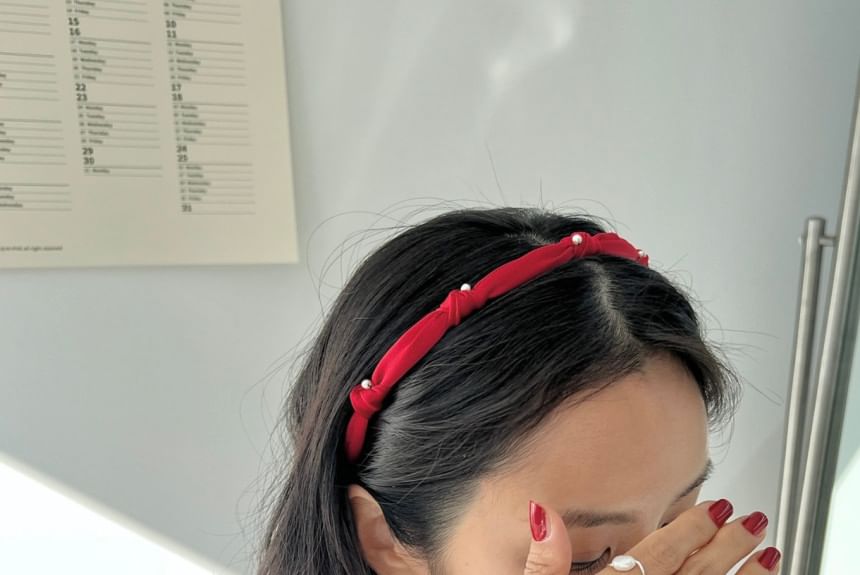Headband Knot Faux Pearl
