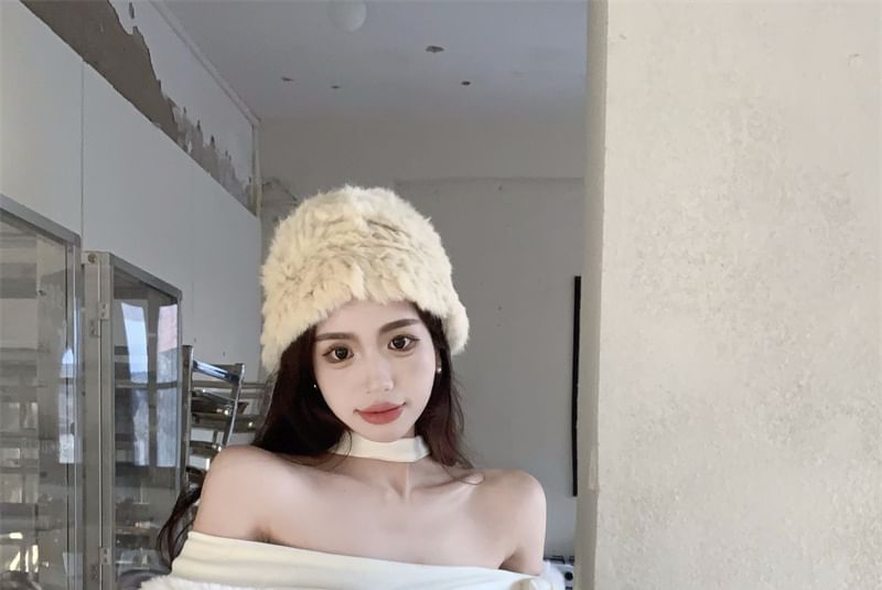 Long-Sleeve Off Shoulder Pom Pom Mini Bodycon Dress