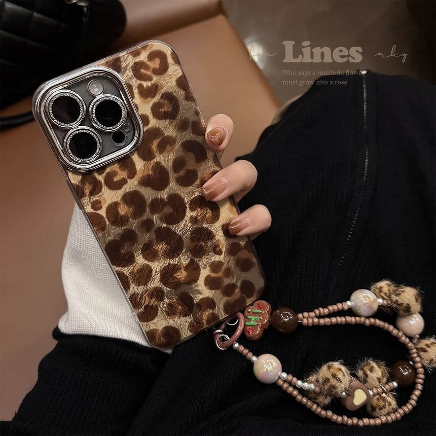 Phone Leopard Print / Case Strap Set
