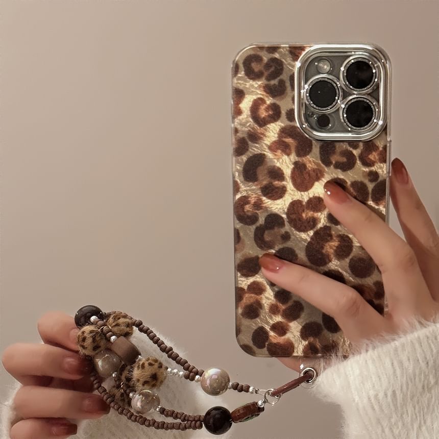 Phone Leopard Print / Case Strap Set