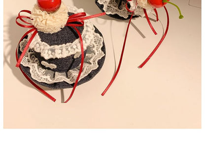 トリムクリップハットチェリー/ヘッドバンドヘアレース