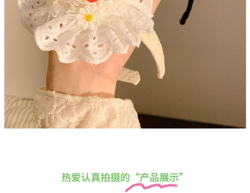 トリムクリップハットチェリー/ヘッドバンドヘアレース