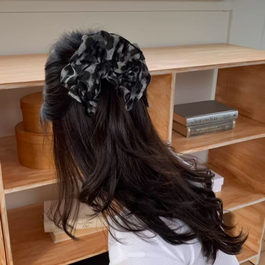 Leopard Hair Print Scrunchie