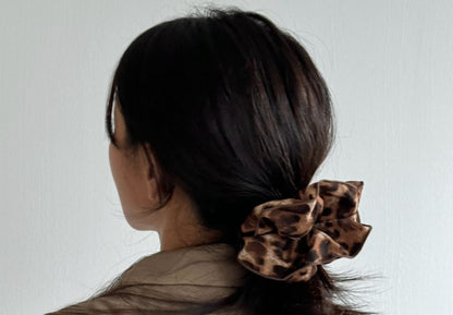 Leopard Hair Print Scrunchie