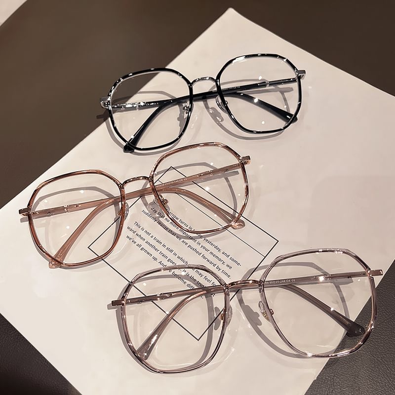 Metal Geometric Blue Light Glasses Blocking