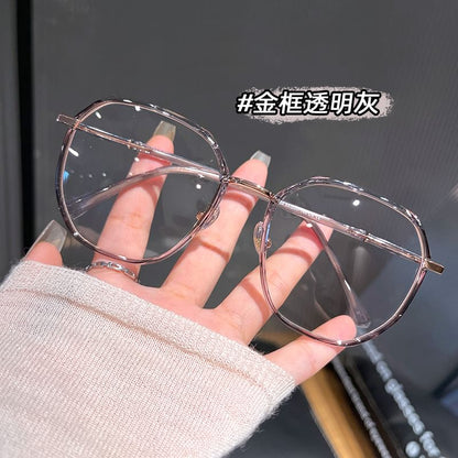 Metal Geometric Blue Light Glasses Blocking