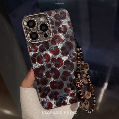 / Print Strap Leopard Set Case Phone
