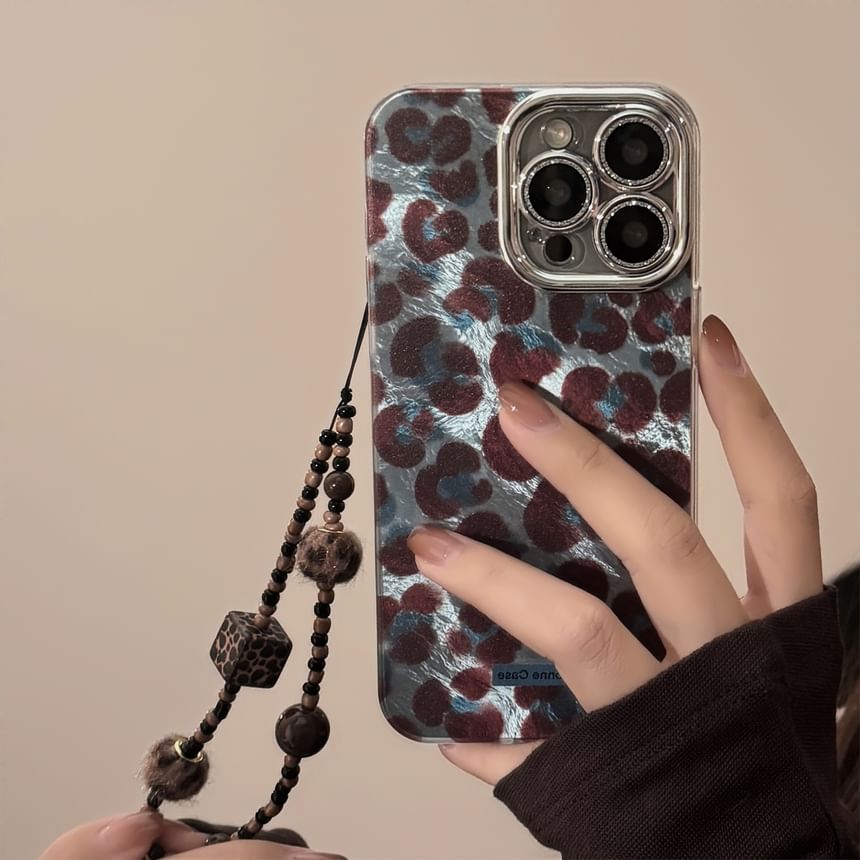 / Print Strap Leopard Set Case Phone