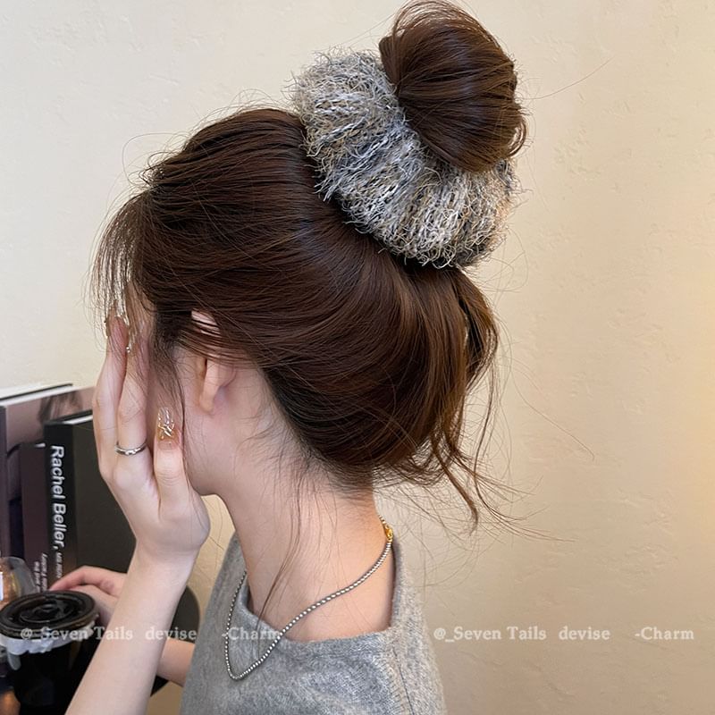 Tie Hair Knit Fuzzy