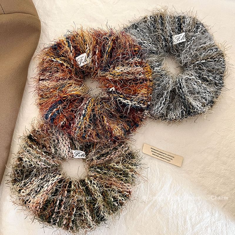 Tie Hair Knit Fuzzy
