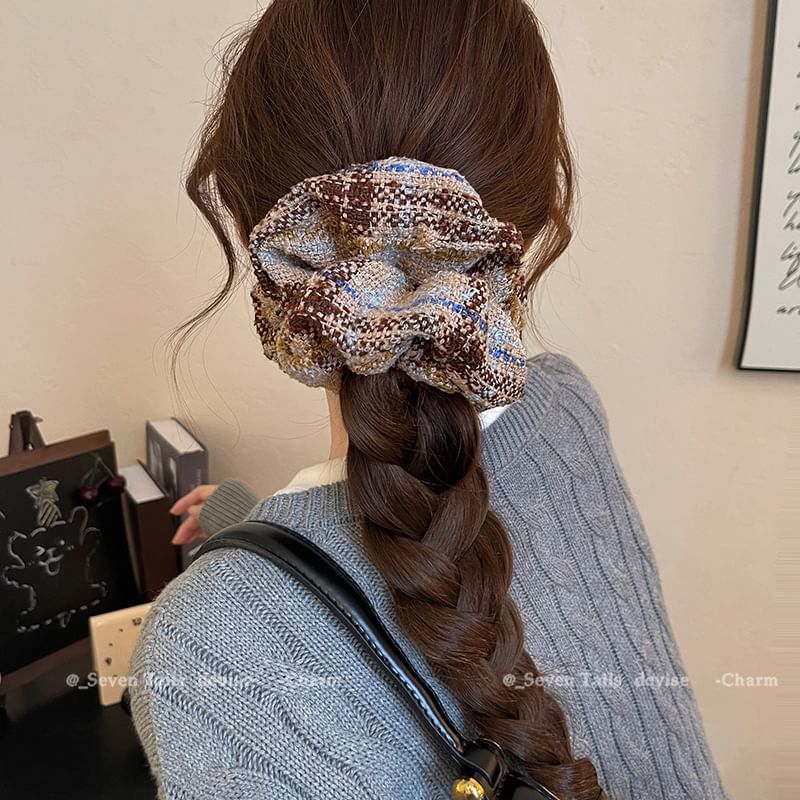 Hair Plaid Scrunchie