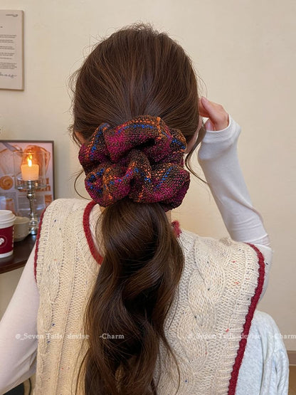 Hair Plaid Scrunchie