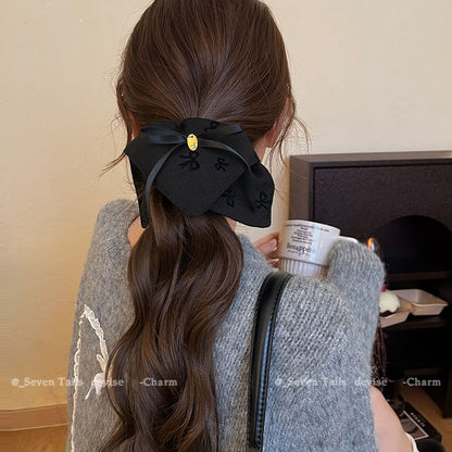 Hair Scrunchie Bow Print