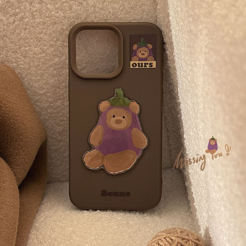 Aubergine Set Charm Case Pom / Telefon