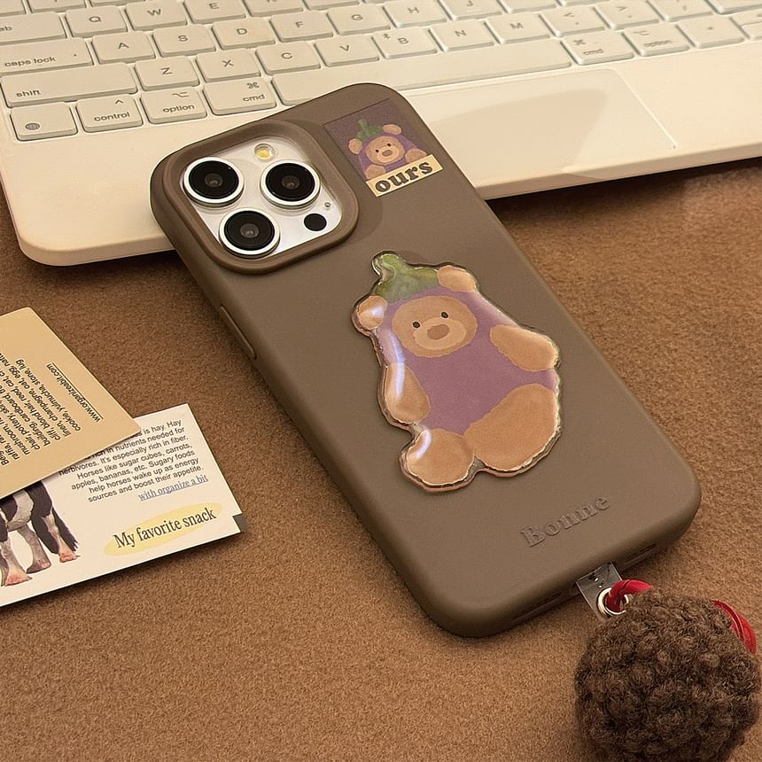 Aubergine Set Charm Case Pom / Telefon