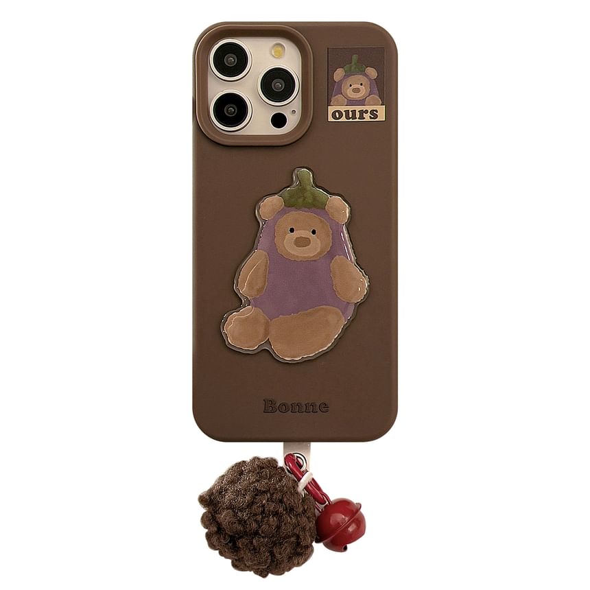 Aubergine Set Charm Case Pom / Telefon