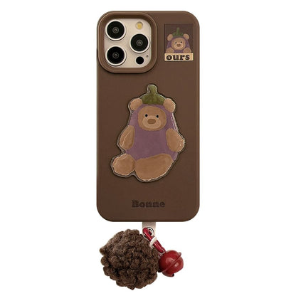 Aubergine Set Charm Case Pom / Telefon