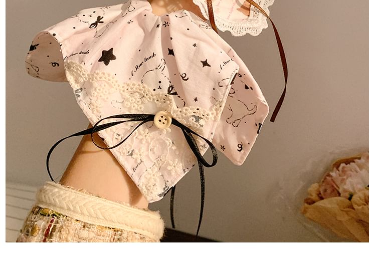 Lace Scrunchie Bow Trim