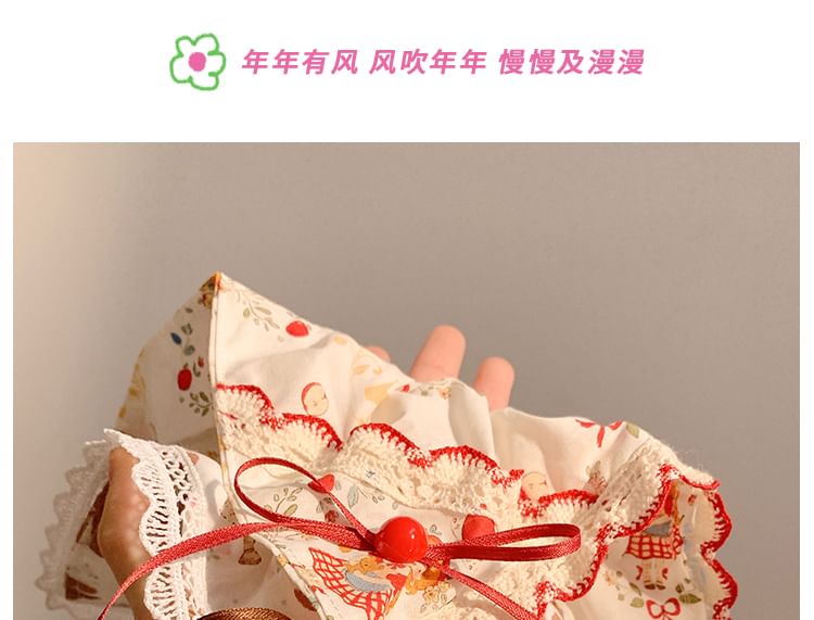 Lace Scrunchie Bow Trim